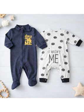 Baby Boys Sleeper And  Romper Lot 3-6 Months George